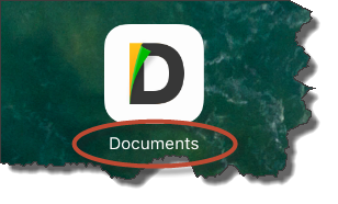 ipadのデスクトップのDocuments